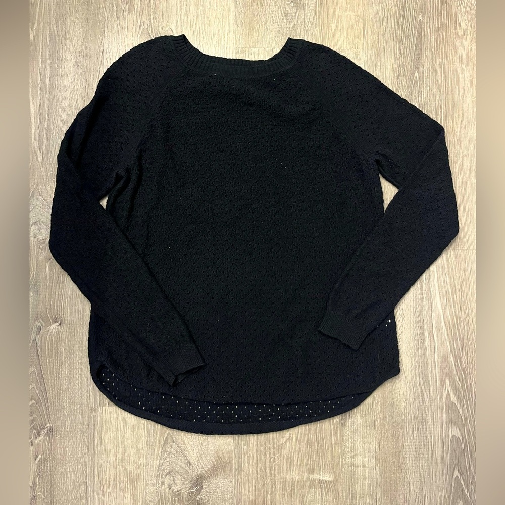 Women's LC Lauren Conrad Black Sweater- Size Medium-‎ Pre-owned